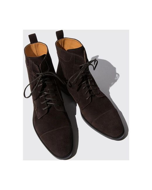 Scarosso Black Lace-Up Boots for men