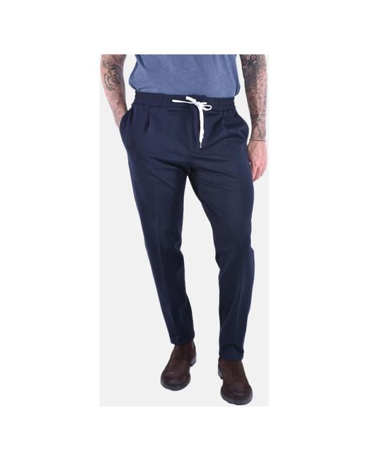 PT Torino Blue Slim-Fit Trousers for men