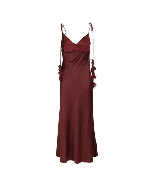 Self-Portrait Red Midi Dresses
