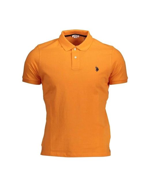 U.S. POLO ASSN. Orange Polo Shirts for men