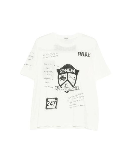 Bode Tops ,Wit ,Mrs 26Cs 032 T-Shirt in het White voor heren