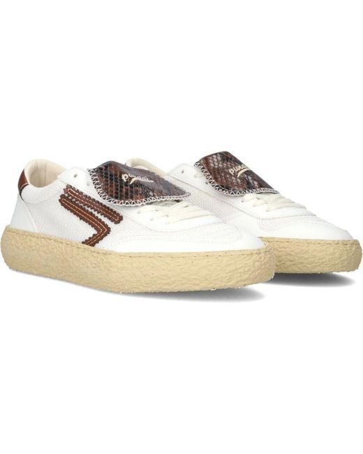 PURAAI White Weiße Polly Tab Sneakers