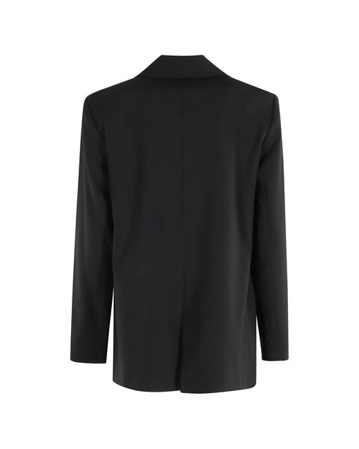 Antonelli Jassen ,Zwart ,Satijn Zwarte Quadrifoglio Blazer Met Satijnen Revers in het Black