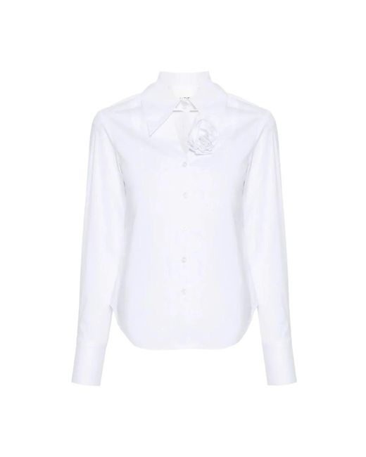 Blugirl Blumarine White Optisches weißes hemd,peach pearl shirt