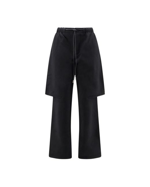 Sacai Black Wide Trousers