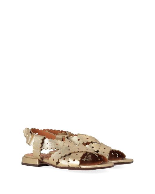 Chie Mihara Natural Flat Sandals