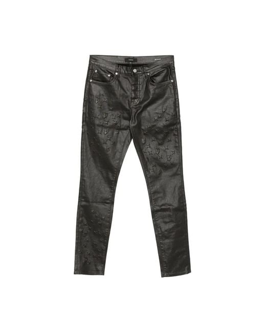 Purple Brand Gray Slim-Fit Trousers for men
