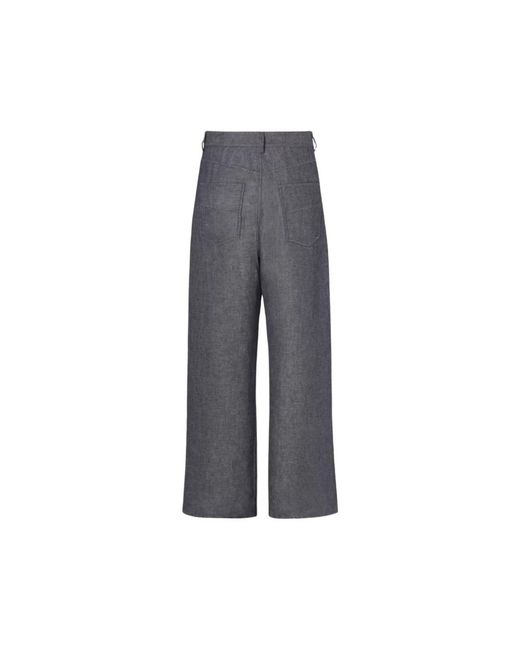 Fendi Gray Wide Trousers for men