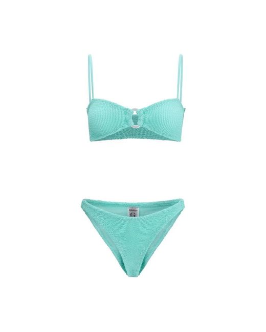 Hunza G Green Schicker Badeanzug Mit Ringdetail