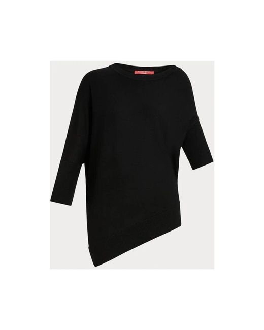 Round-Neck Knitwear di Marina Rinaldi in Black