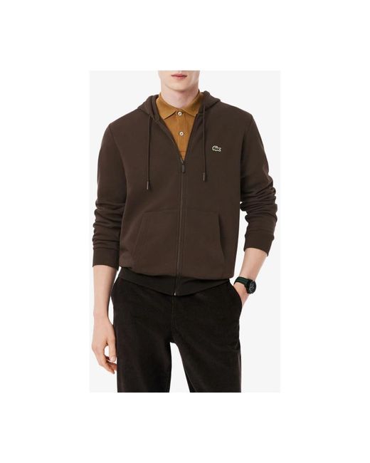 Lacoste Brown Zip-Throughs for men