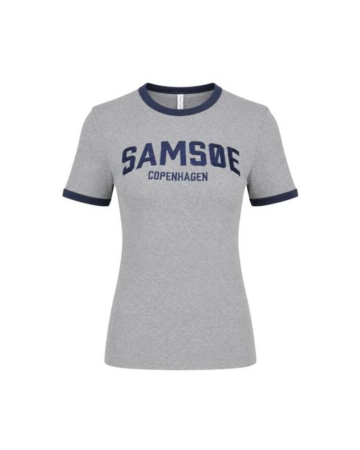 T-Shirts Samsøe & Samsøe de color Gray