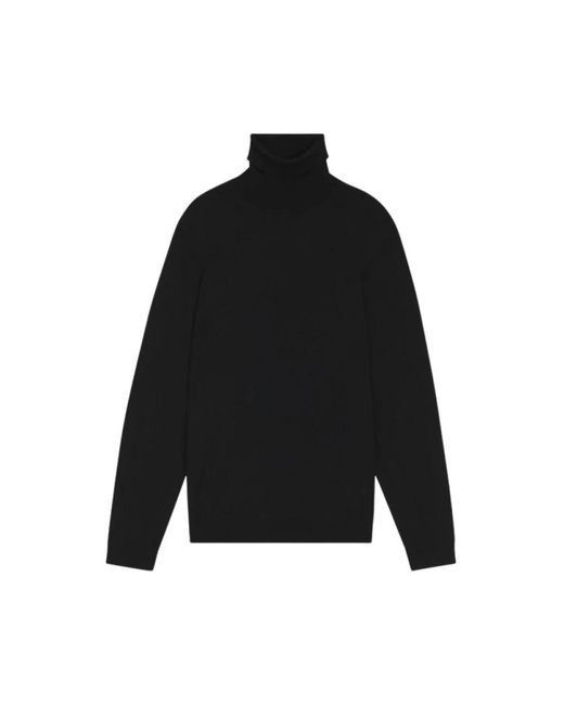 HUGO Truien & Vesten ,Zwart ,Wol Musso Rollneck Sweater in het Black voor heren