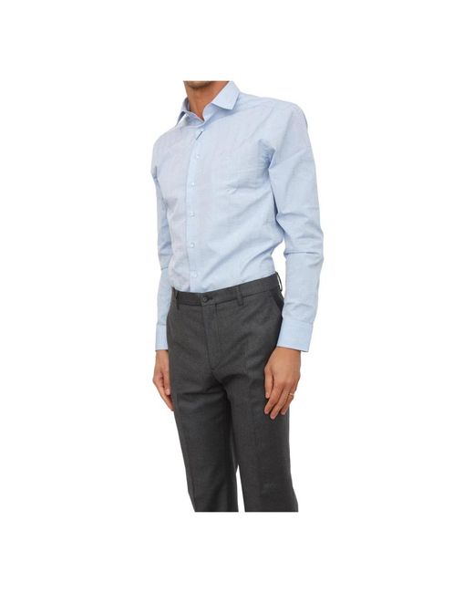 Etro Overhemden ,Blauw ,Katoen Roma Logo Shirt in het Blue voor heren