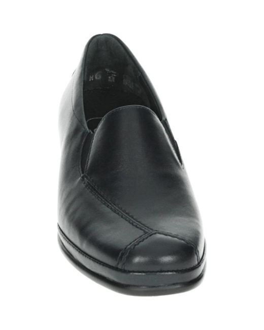 Semler Schoenen ,Blauw ,Leer Blauwe Instappers Met Uitneembaar Voetbed in het Black