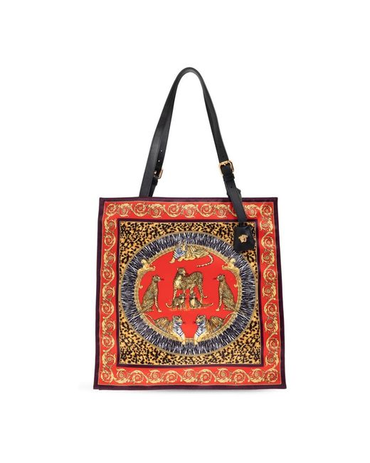 Versace Red Tote Bags for men