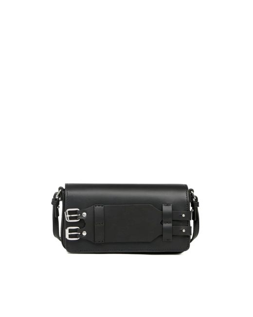 MM6 by Maison Martin Margiela Black Schwarze Umhängetasche Mit Schnalle