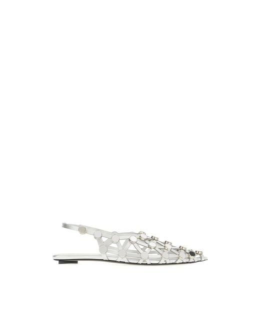 The Attico White Ballerinas