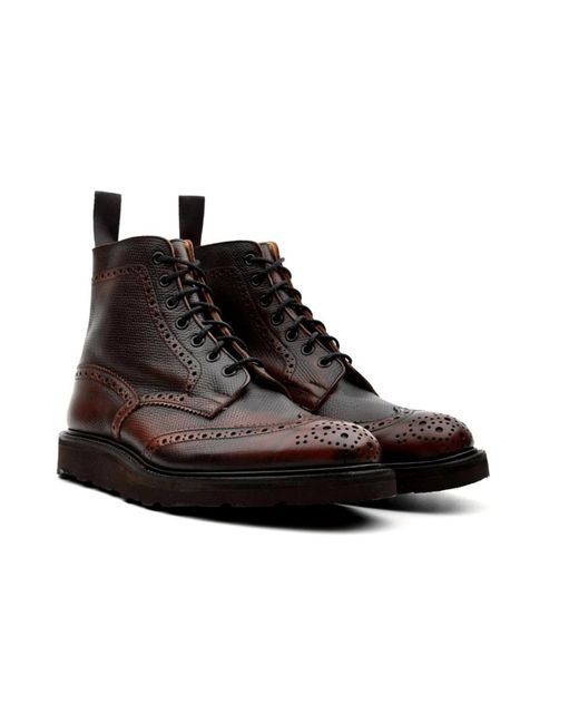 Tricker's Brown Lace-Up Boots for men