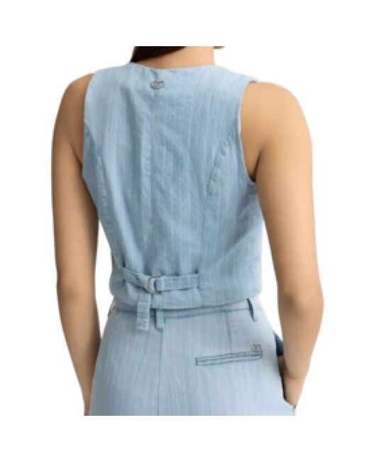 Liu Jo Blue Blauer Staub Strickwaren Ss25