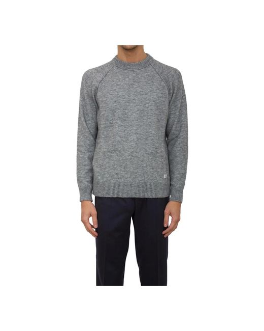 C P Company Gray Round-Neck Knitwear for men