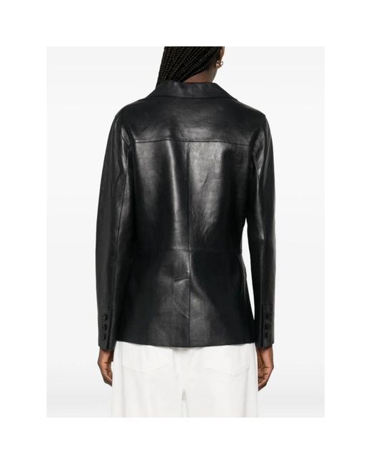 P.A.R.O.S.H. Black Leather Jackets