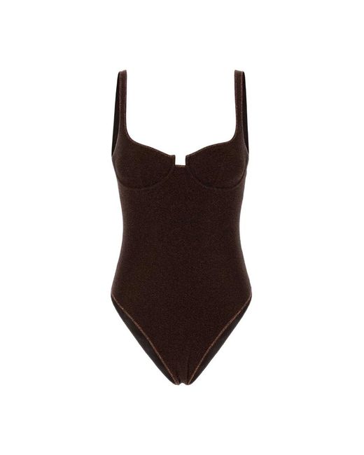 Oseree Brown One-Piece