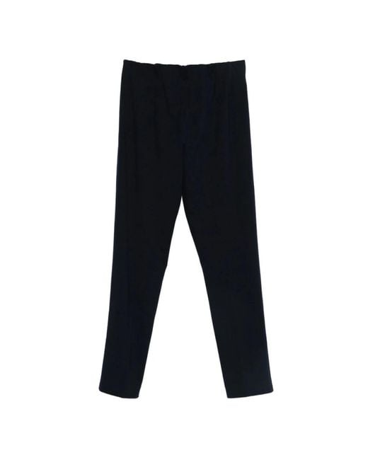 Le Tricot Perugia Blue Straight Trousers