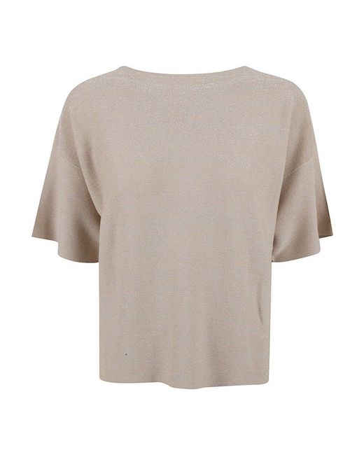 Fabiana Filippi Gray Elegante Sandfarbene Blusen Für Frauen