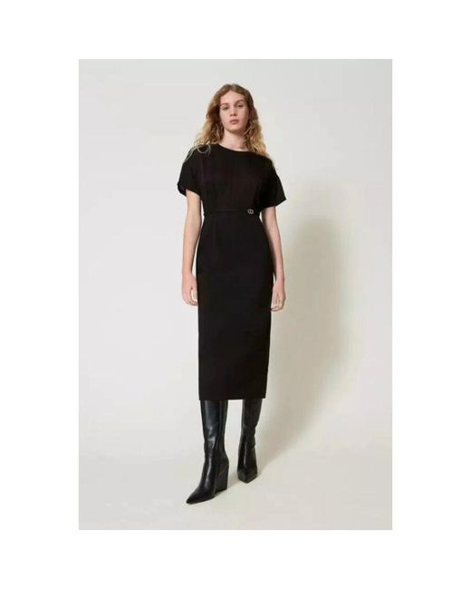 Midi Dresses Twinset en coloris Black