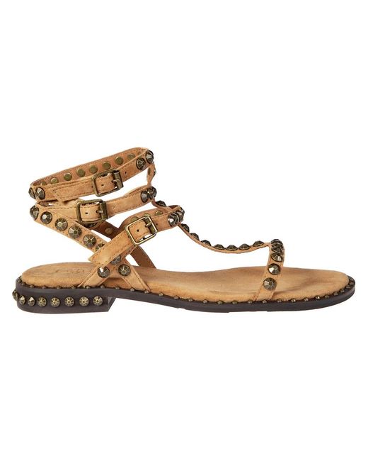 Ash Metallic Flat Sandals
