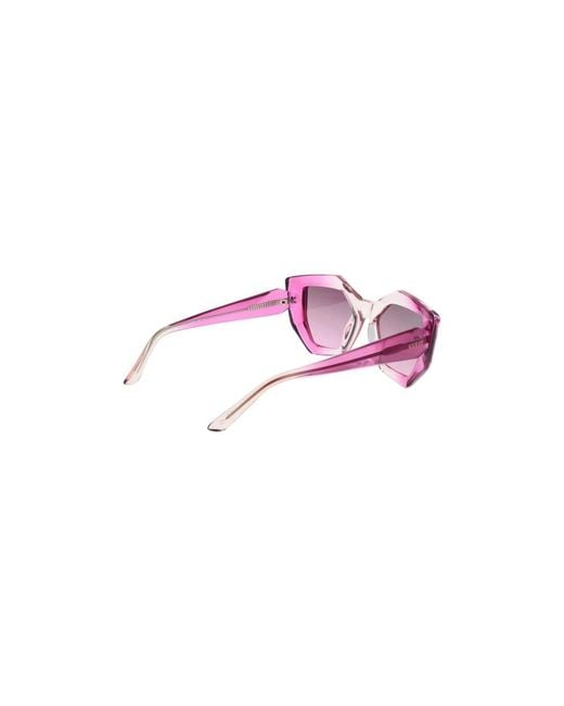 Guess Accessoires ,Roze ,Roze Geometrische Zonnebril Met Gradiëntlenzen in het Pink