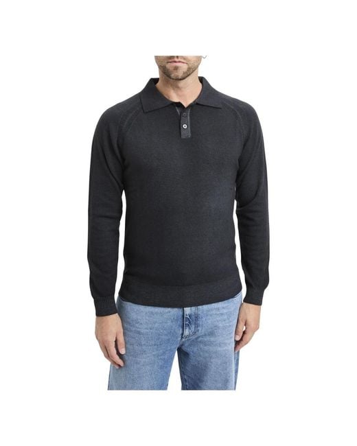Daniele Fiesoli Black Round-Neck Knitwear for men