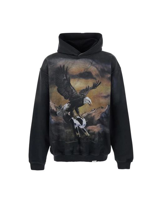 Represent Hoodies & Sweatvesten ,Veelkleurig ,Katoen Maxi Print Hoodie in het Blue voor heren