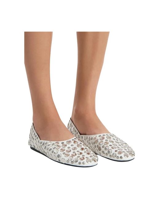 Khaite White Ballerina Shoes