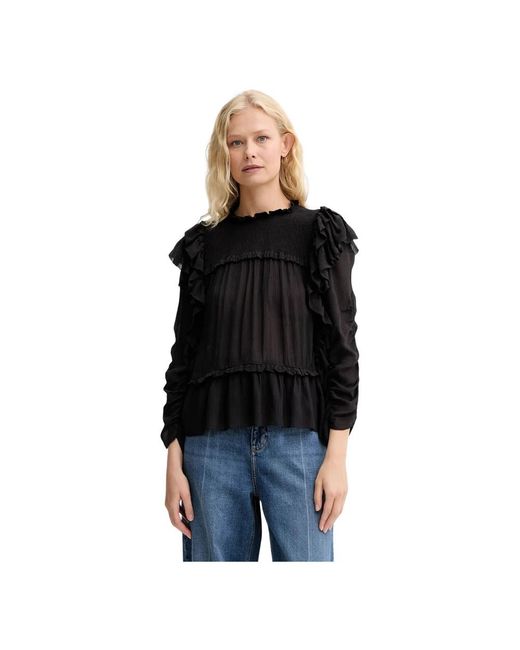 Munthe Crisp Blouse in het Black