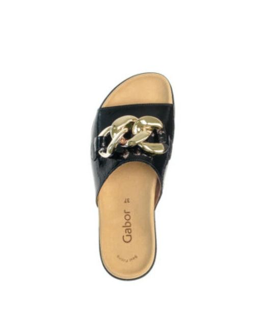 Gabor Black Damen Slip-On Schuhe