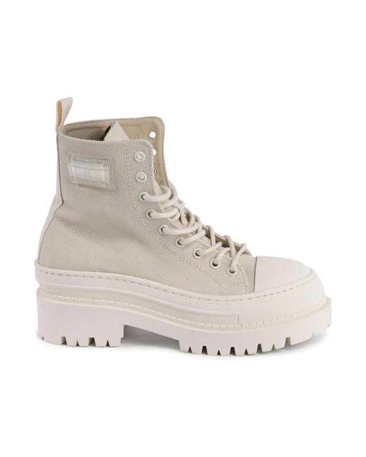 Lace-Up Boots di Tommy Hilfiger in Natural