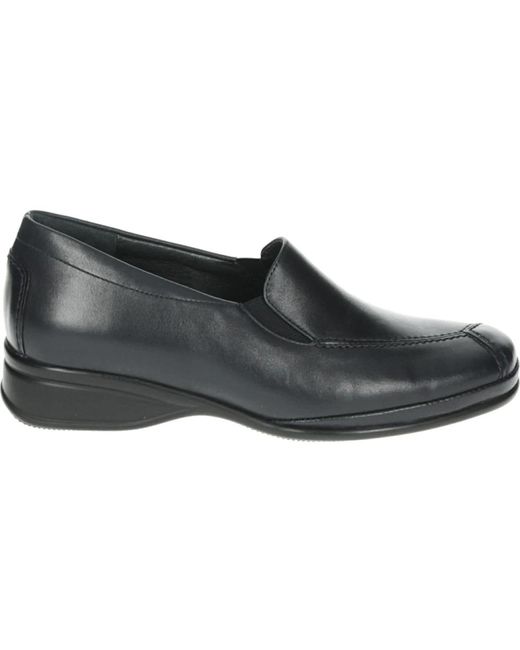Semler Schoenen ,Blauw ,Leer Blauwe Instappers Met Uitneembaar Voetbed in het Black