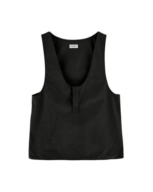 Saint Laurent Black Ärmelloses top