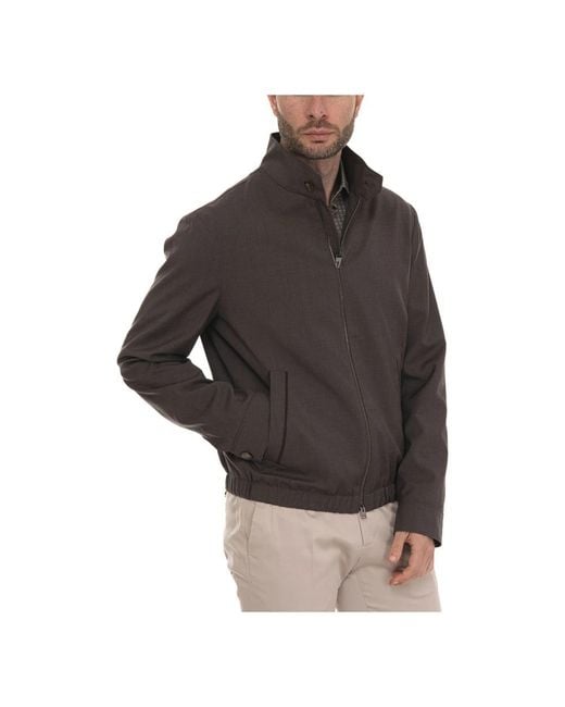 Leather Jackets Canali pour homme en coloris Brown