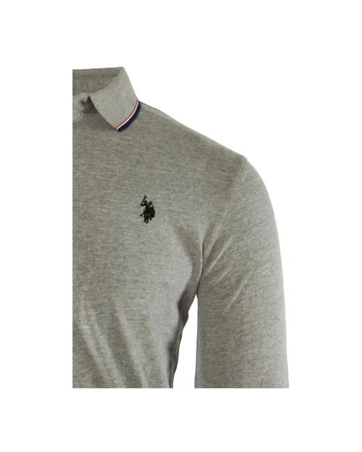 U.S. POLO ASSN. Gray Polo Shirts for men