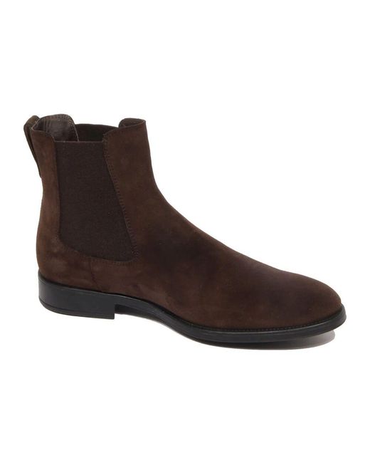 Tod's Wildleder Elastischer Knöchelstiefel Gummisohle in Brown für Herren