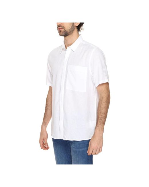 Antony Morato Kurzarm leinenmischhemd in White für Herren