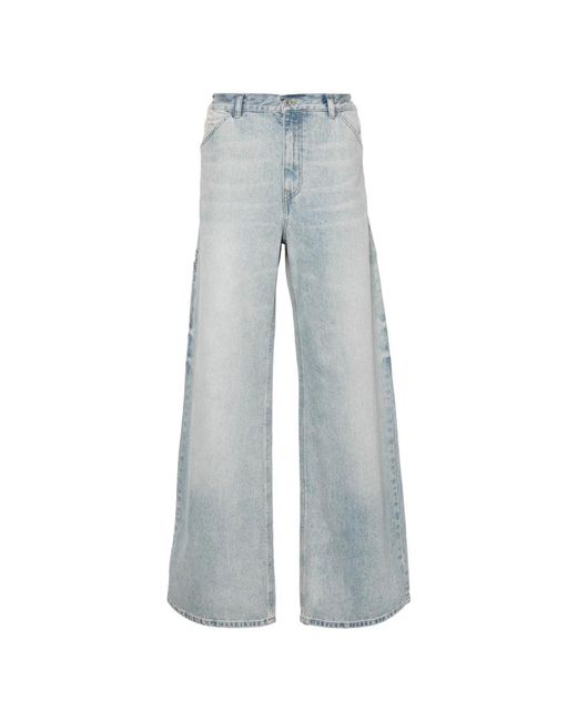 Courreges Gray Wide Jeans for men