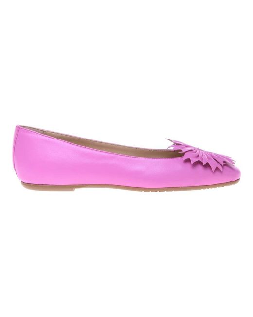 Baldinini Purple Nappa Leather Ballerina