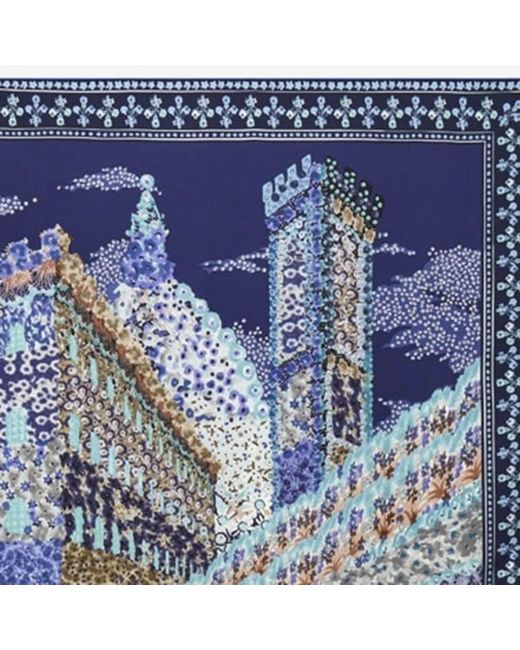 Ferragamo Blue Silky Scarves