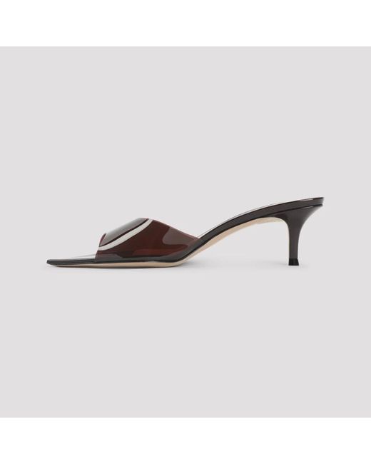 Gianvito Rossi Brown Heeled Mules