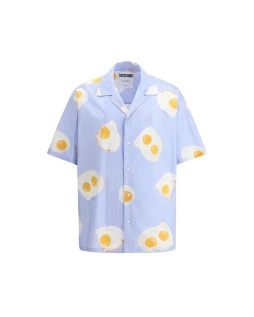 Moschino Men's Blue Short Sleeve Shirts