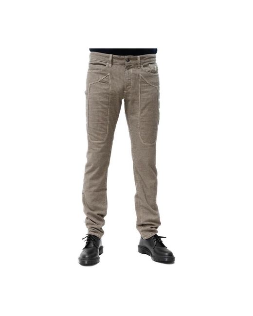 Jeckerson Gray Slim-Fit Trousers for men